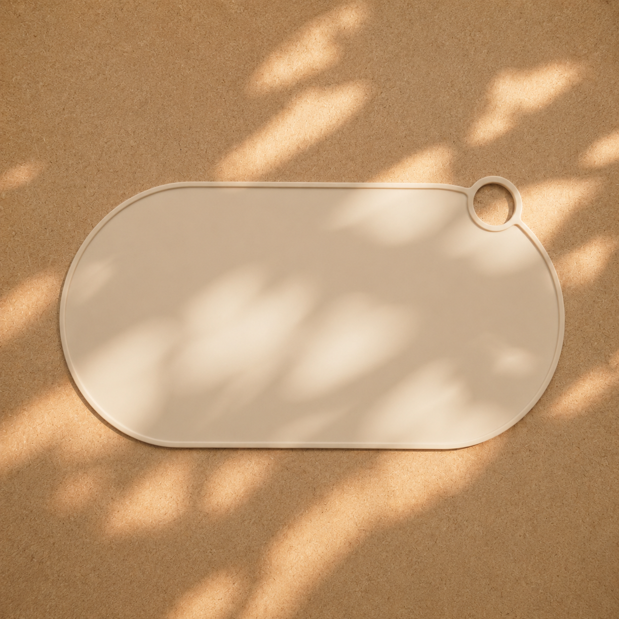 Mabel food-grade silicone roll up placemat in Milk White for baby-led weaning